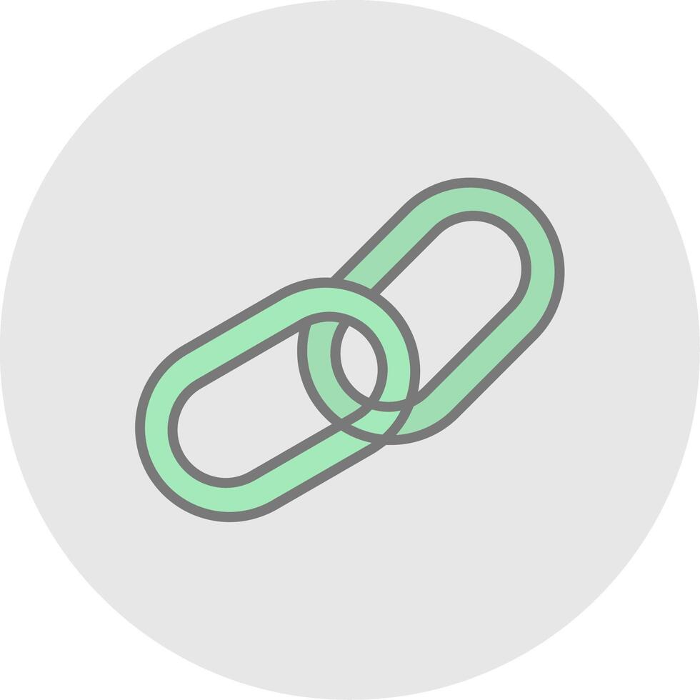Chain Line Filled Light Icon vector