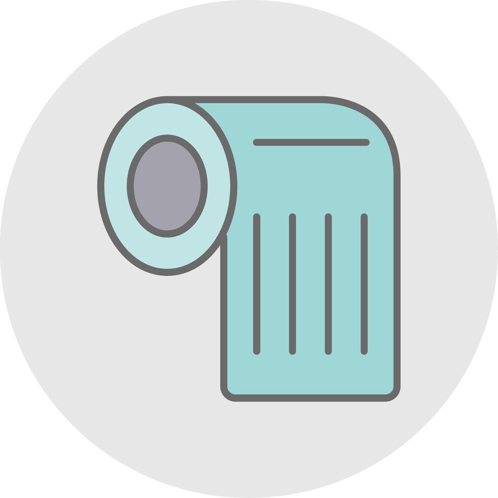 Toilet Paper Line Filled Light Icon vector