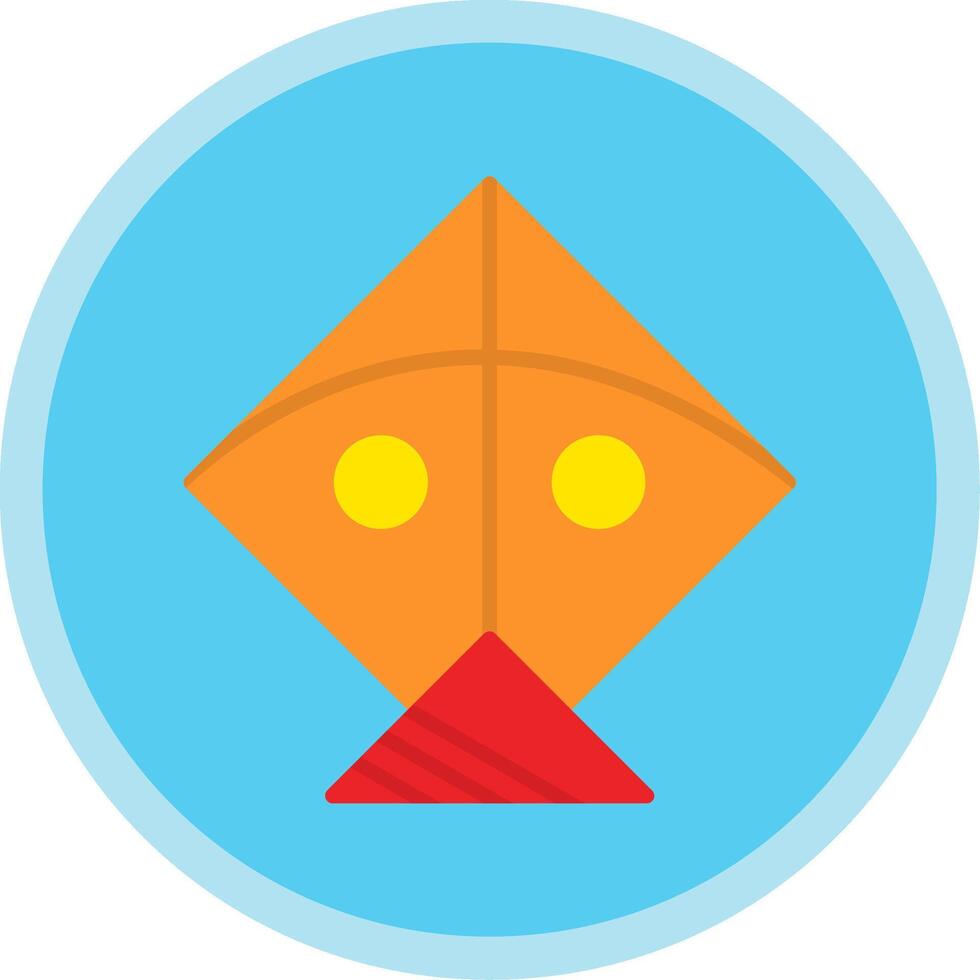 Kite Flat Multi Circle Icon vector