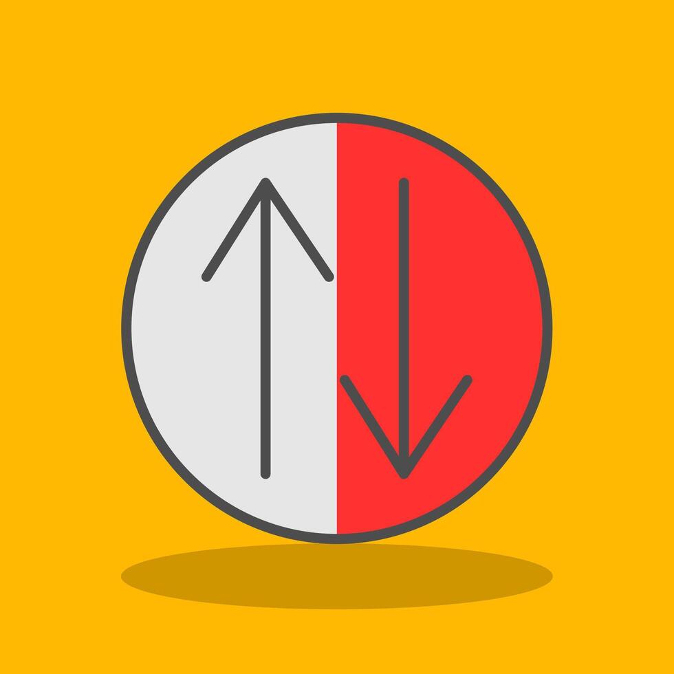 Swap Filled Shadow Icon vector