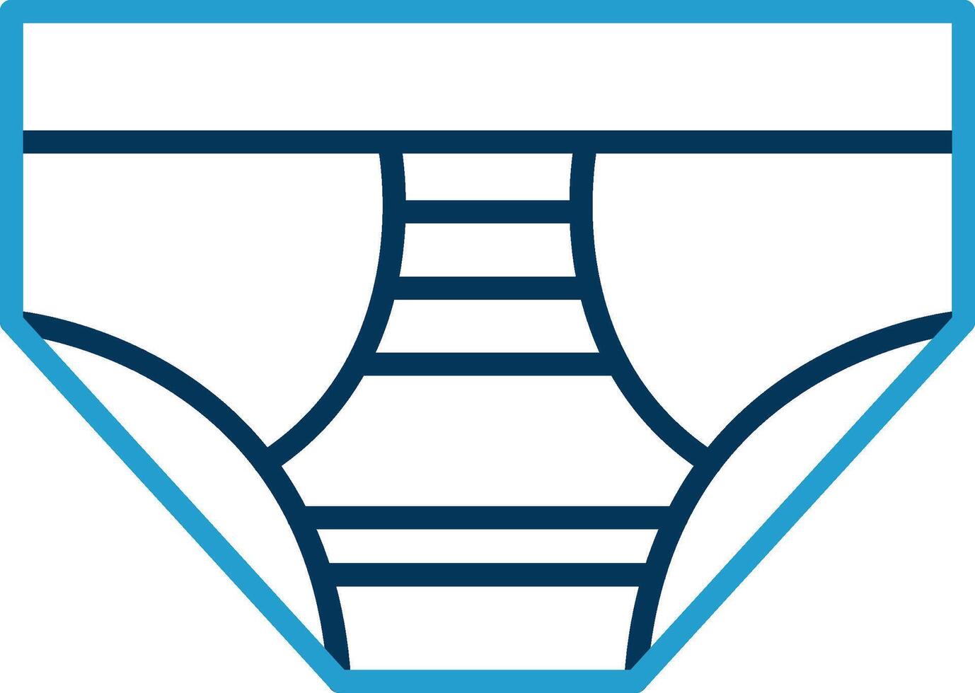 Underwear Line Blue Two Color Icon vector