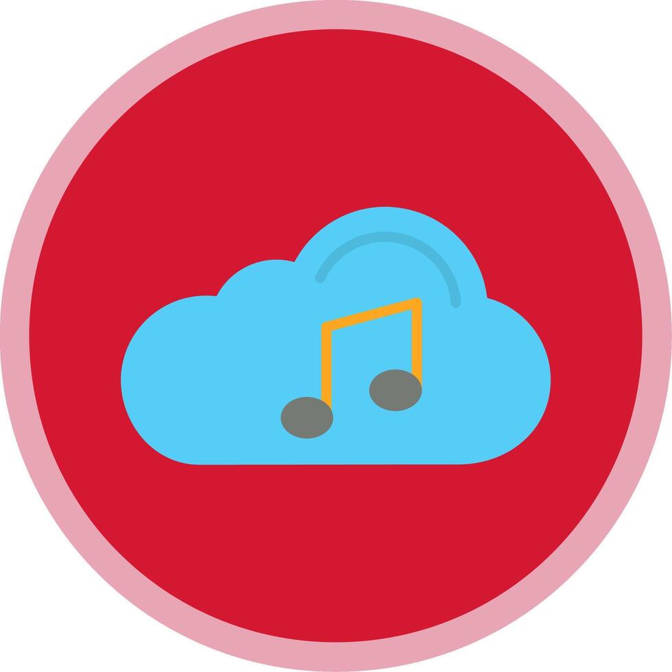 Cloud Flat Multi Circle Icon vector