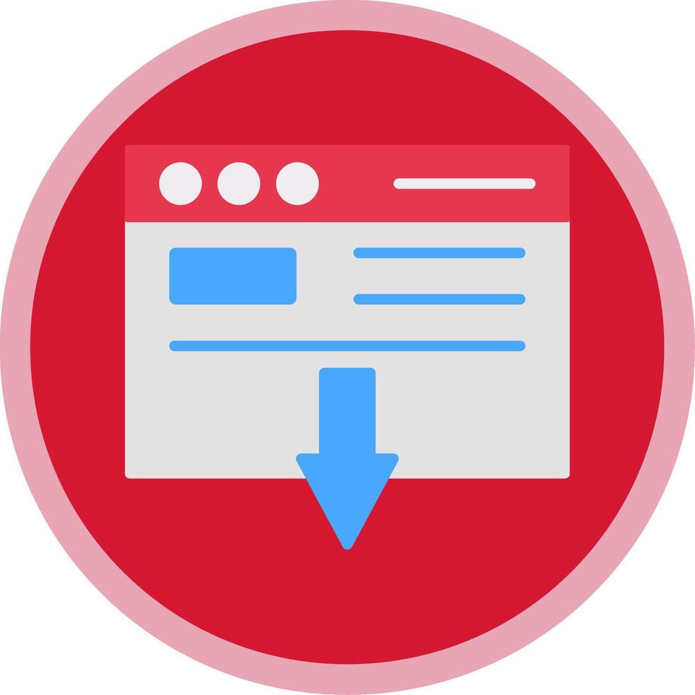 Landing Page Flat Multi Circle Icon vector