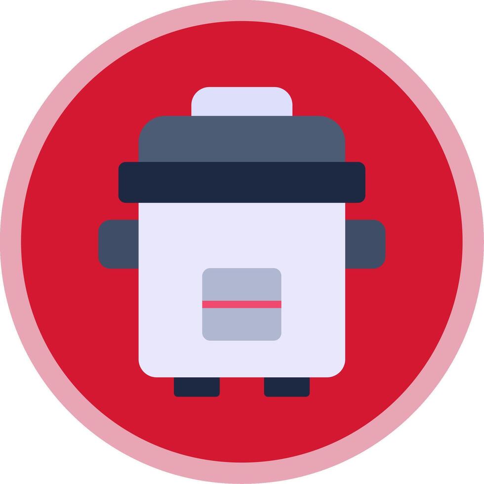 Pressure Cooker Flat Multi Circle Icon vector
