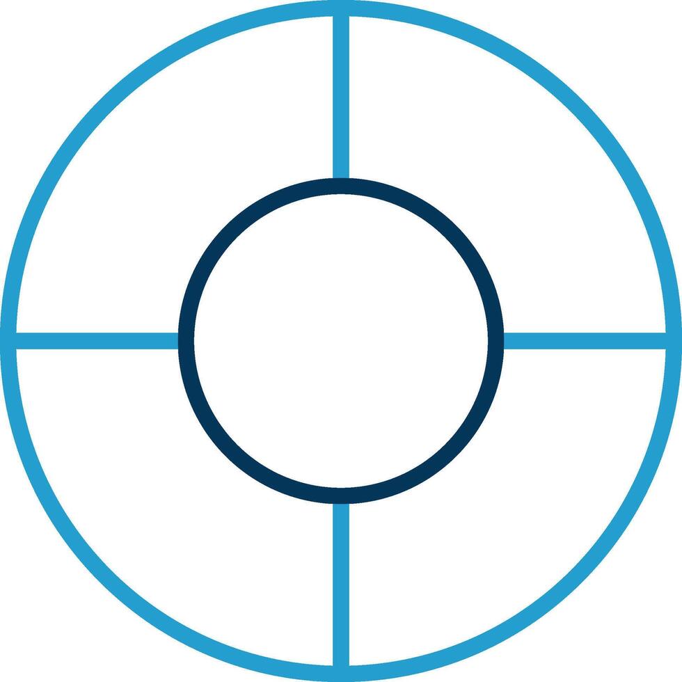 Color Wheel Line Blue Two Color Icon vector