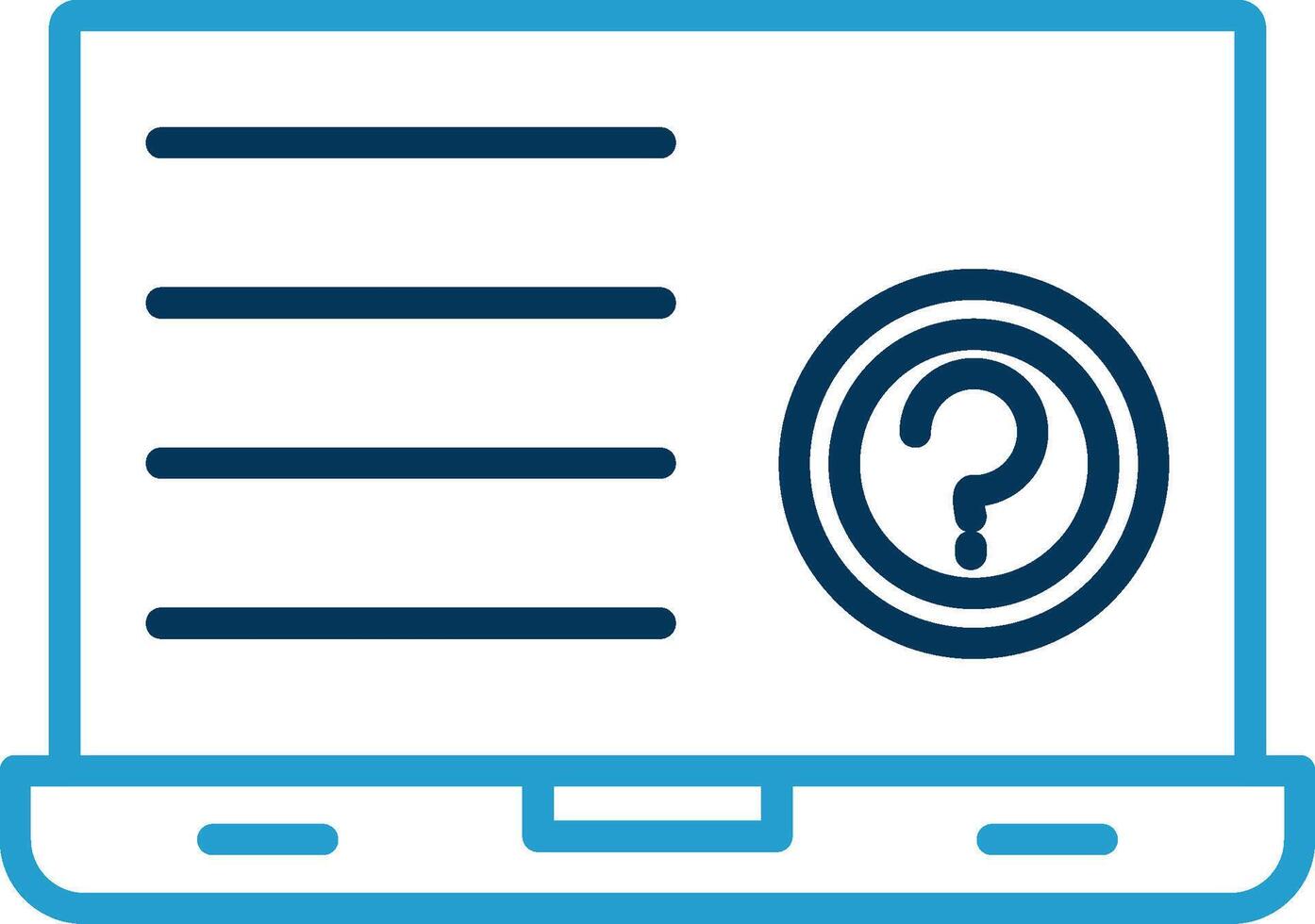 Question Line Blue Two Color Icon vector