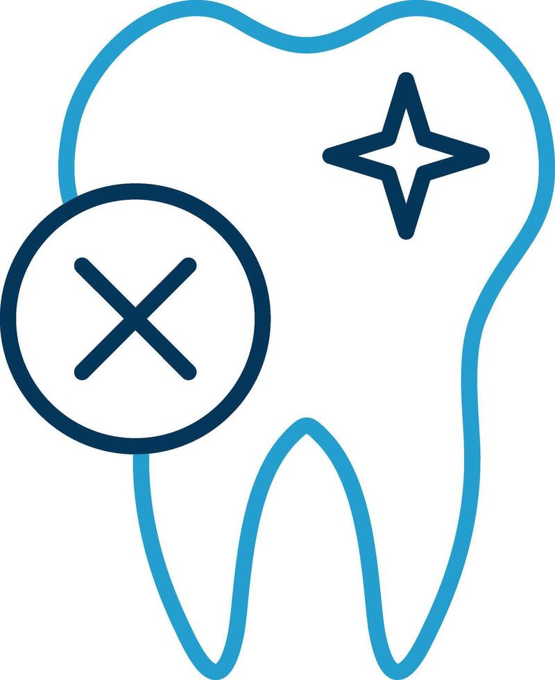 Rejected Line Blue Two Color Icon vector