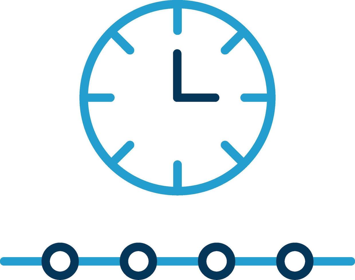 Free Time Line Blue Two Color Icon vector