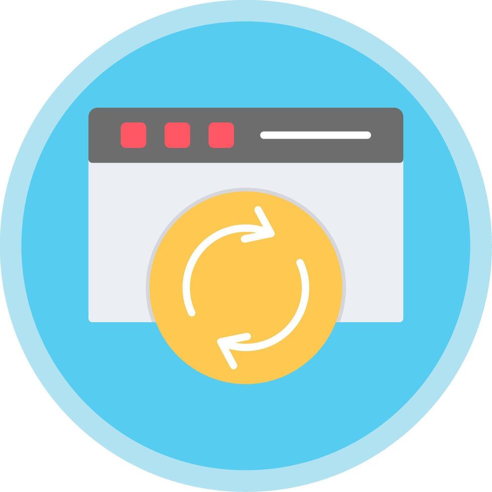 Page Loading Flat Multi Circle Icon vector
