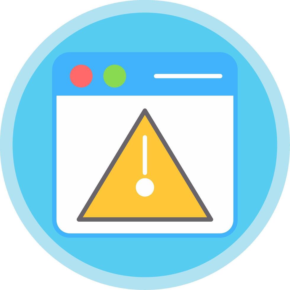 Error Flat Multi Circle Icon vector