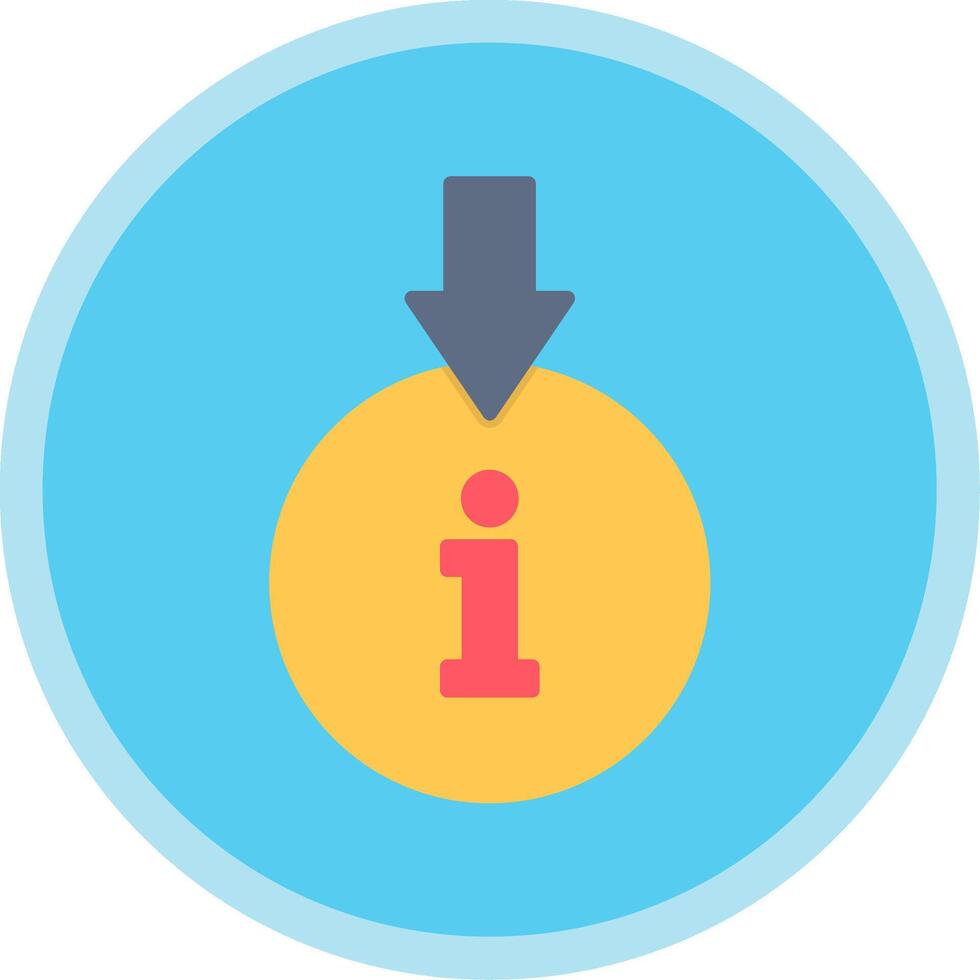 Information Download Flat Multi Circle Icon vector