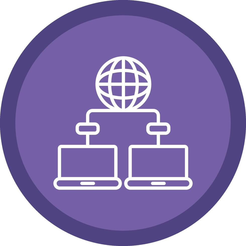 Data Network Line Multi Circle Icon vector