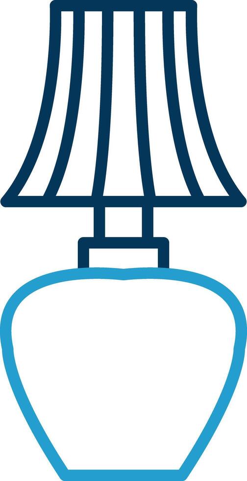 Lamp Line Blue Two Color Icon vector