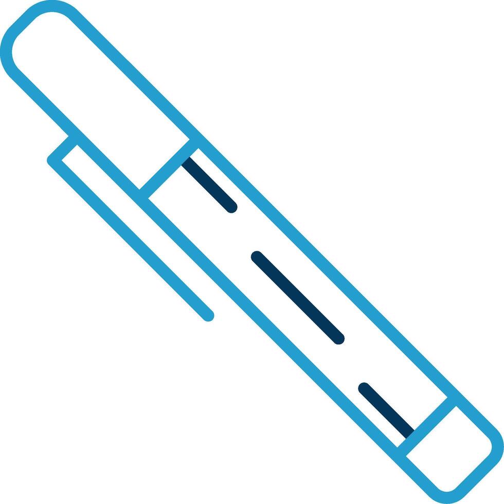 Pen Line Blue Two Color Icon vector