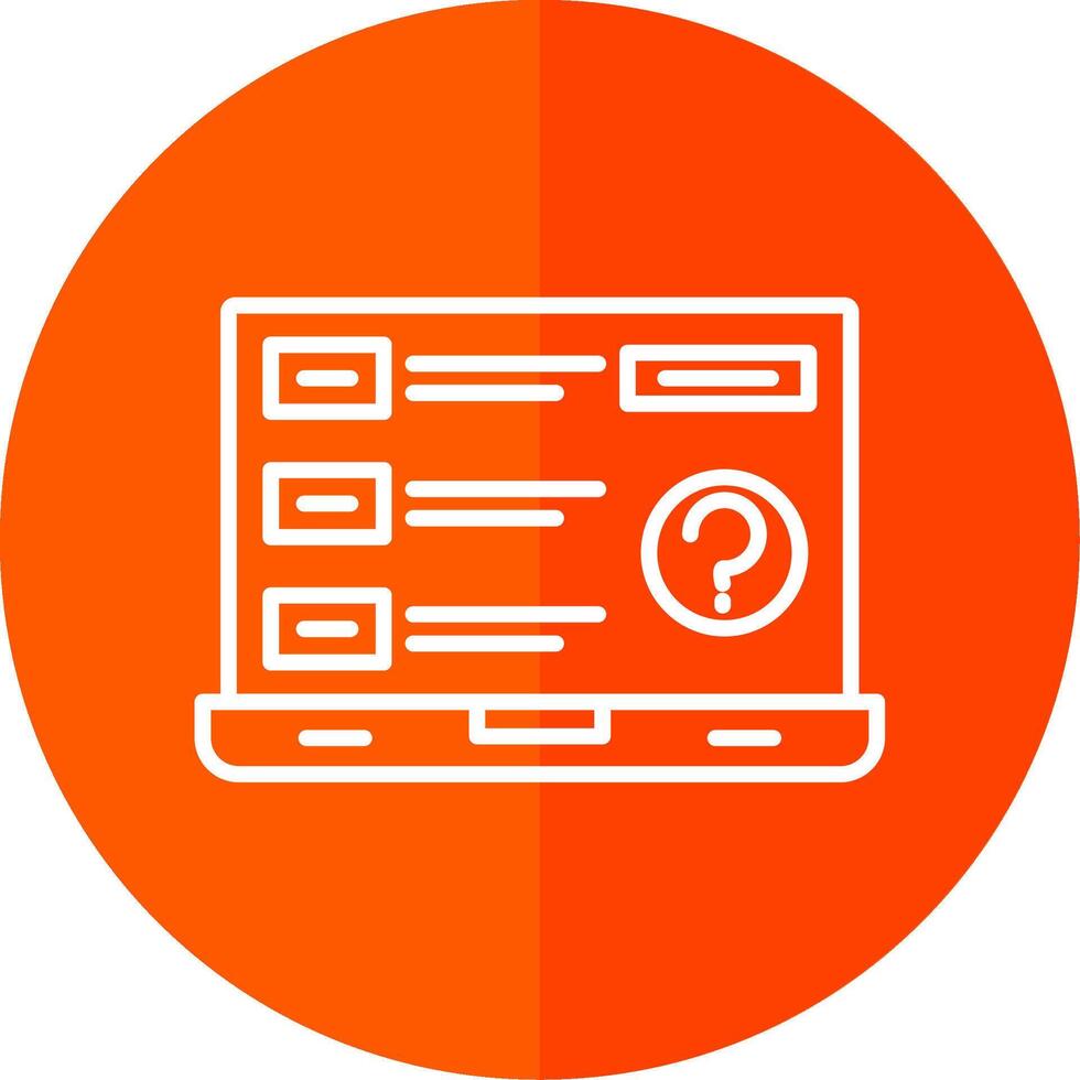 Question Line Yellow White Icon vector
