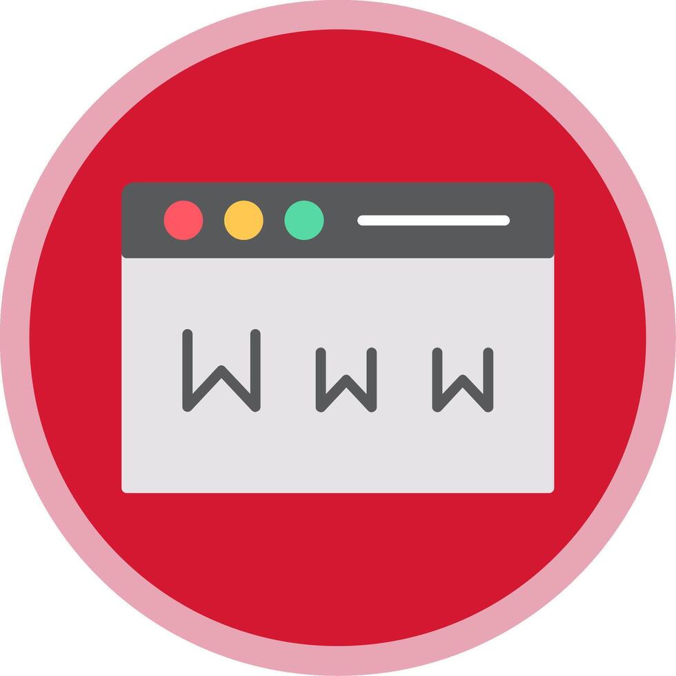 Www Flat Multi Circle Icon vector
