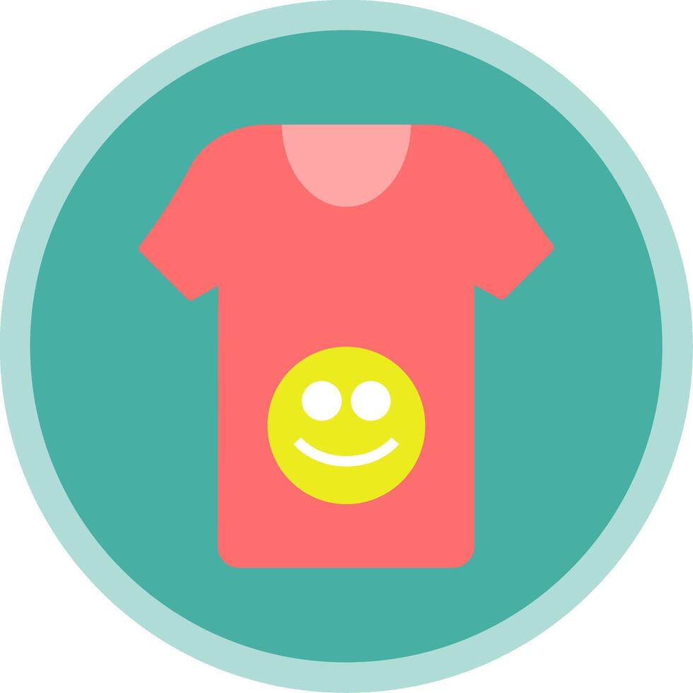 T Shirt Flat Multi Circle Icon vector