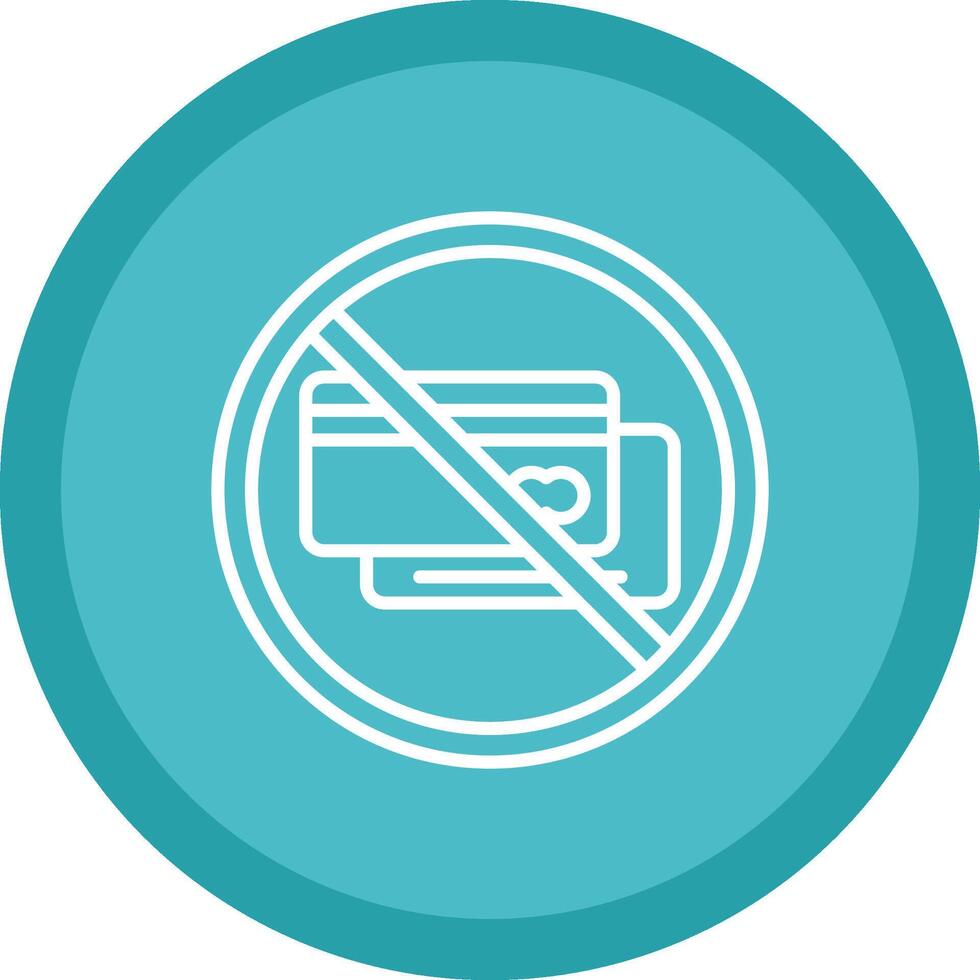 Prohibited Sign Line Multi Circle Icon vector