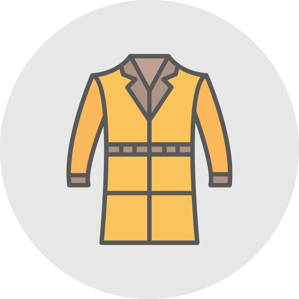 Coat Line Filled Light Icon vector