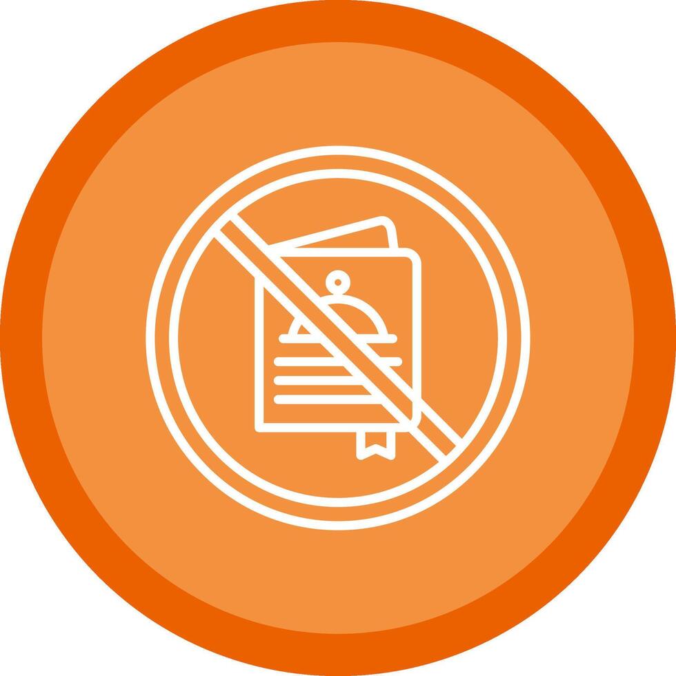 Prohibited Sign Line Multi Circle Icon vector