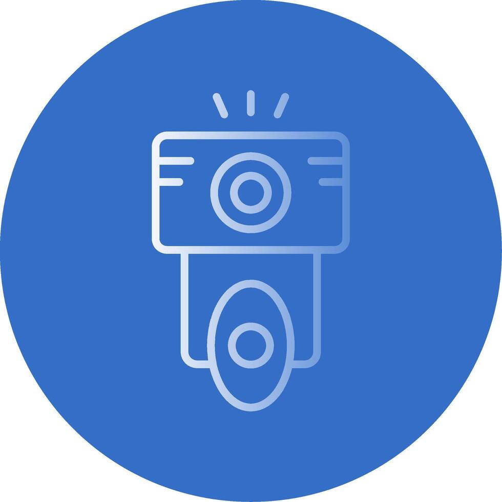 Camera Flash Flat Bubble Icon vector