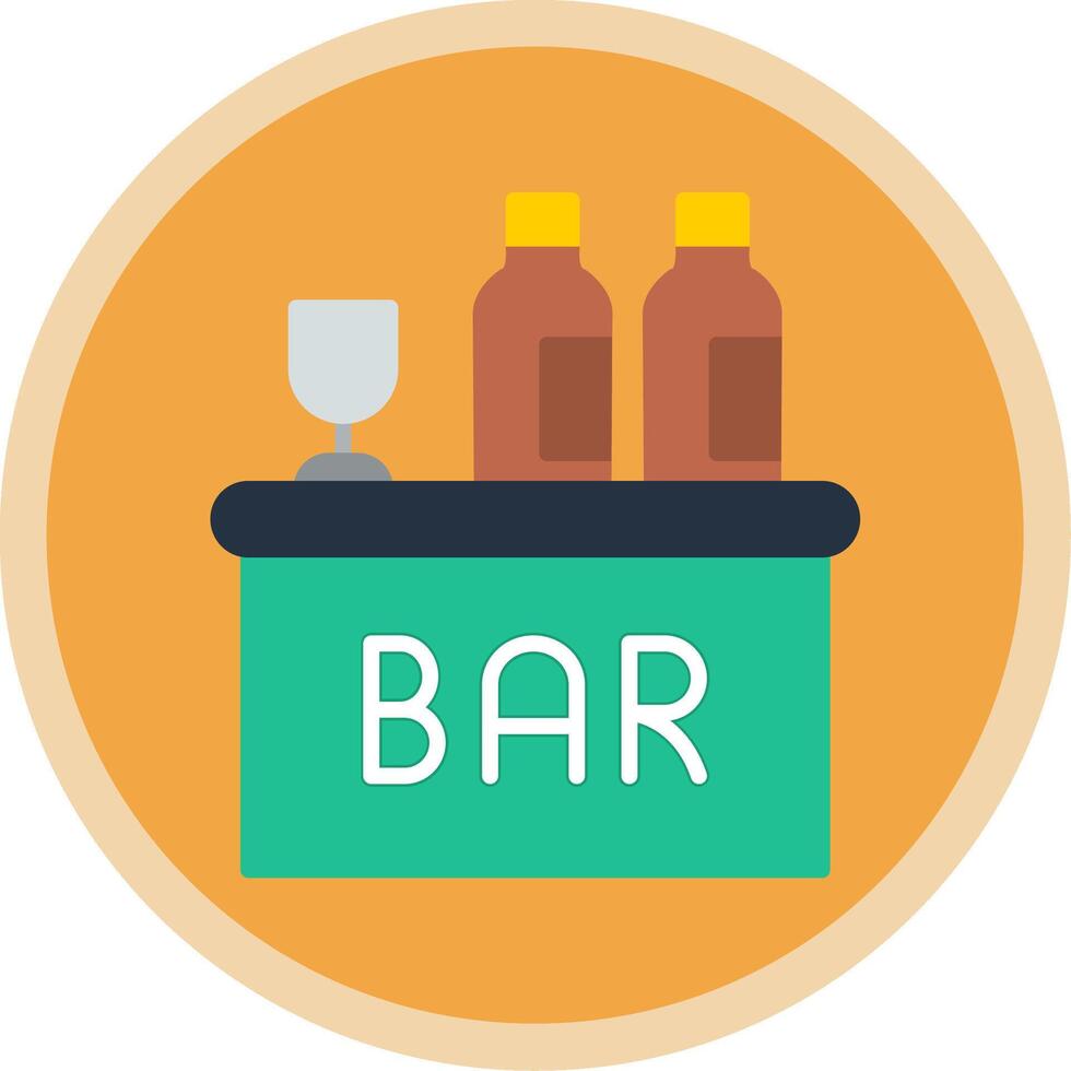 Bar Flat Multi Circle Icon vector