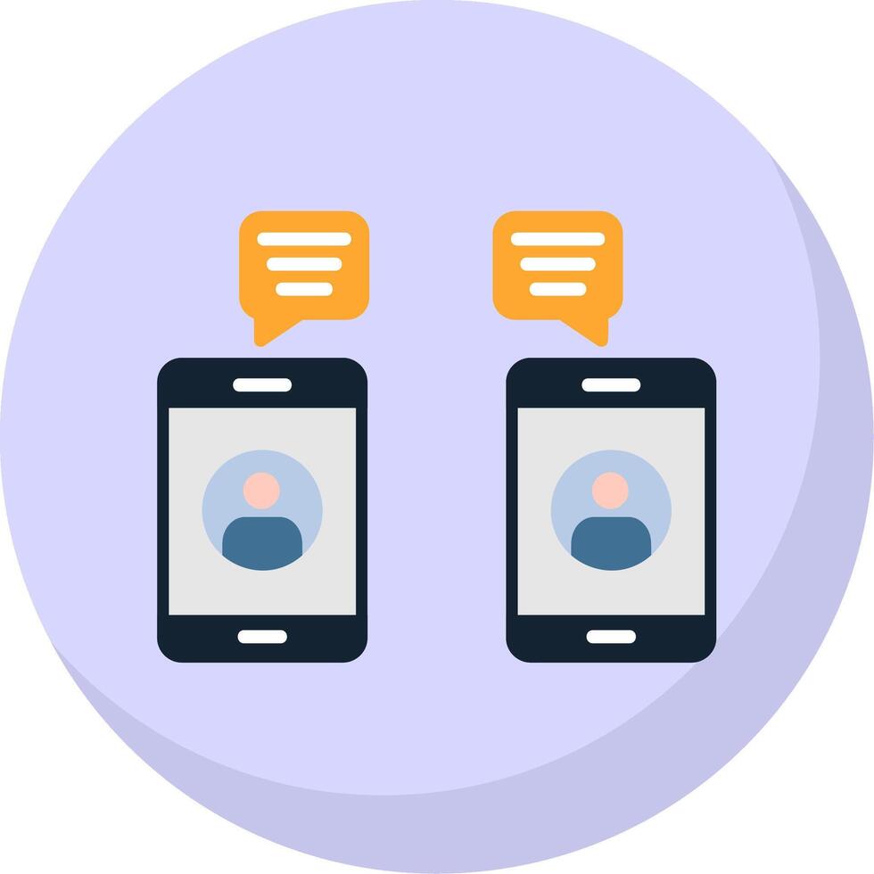 Chat Flat Bubble Icon vector
