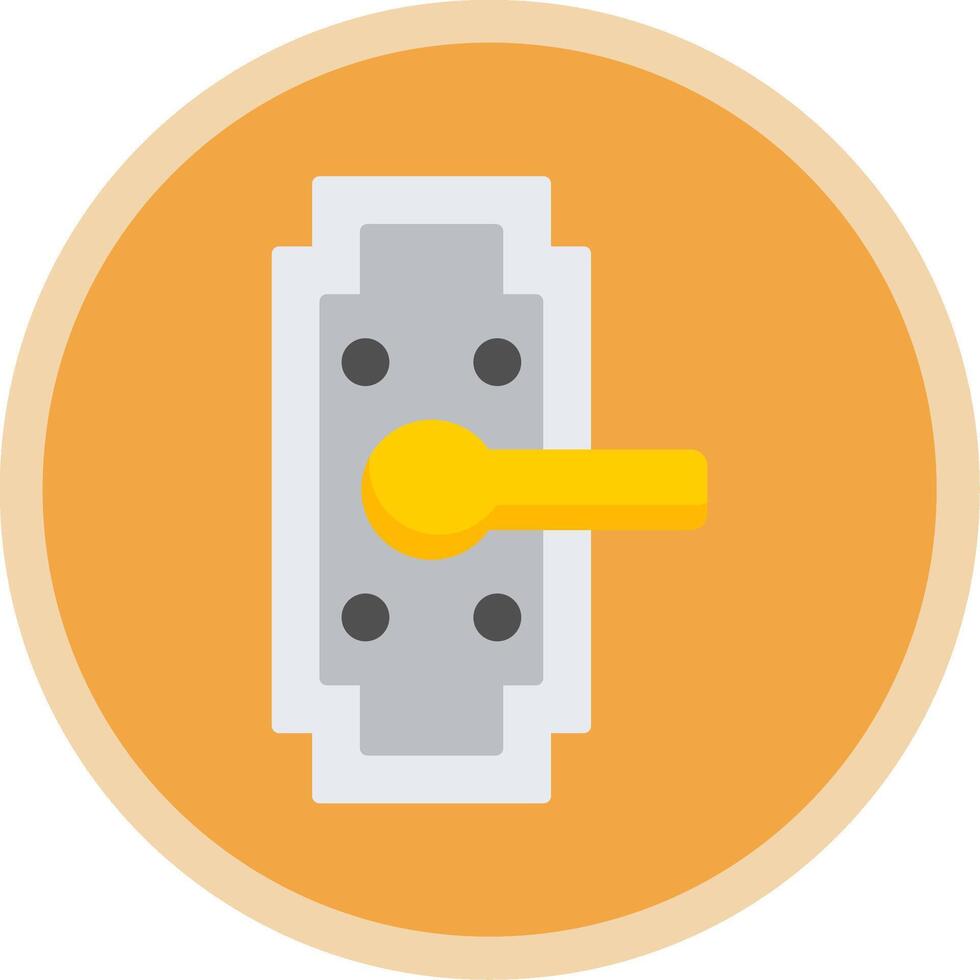 Door Handle Flat Multi Circle Icon vector