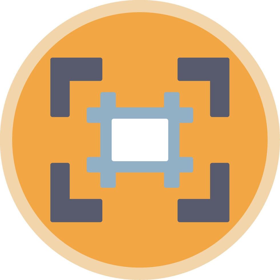 Grid Flat Multi Circle Icon vector