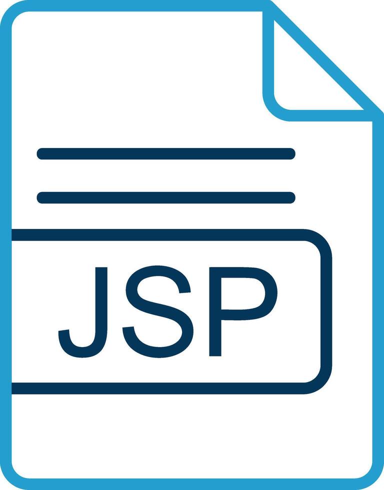 JSP File Format Line Blue Two Color Icon 44126042 Vector Art at Vecteezy