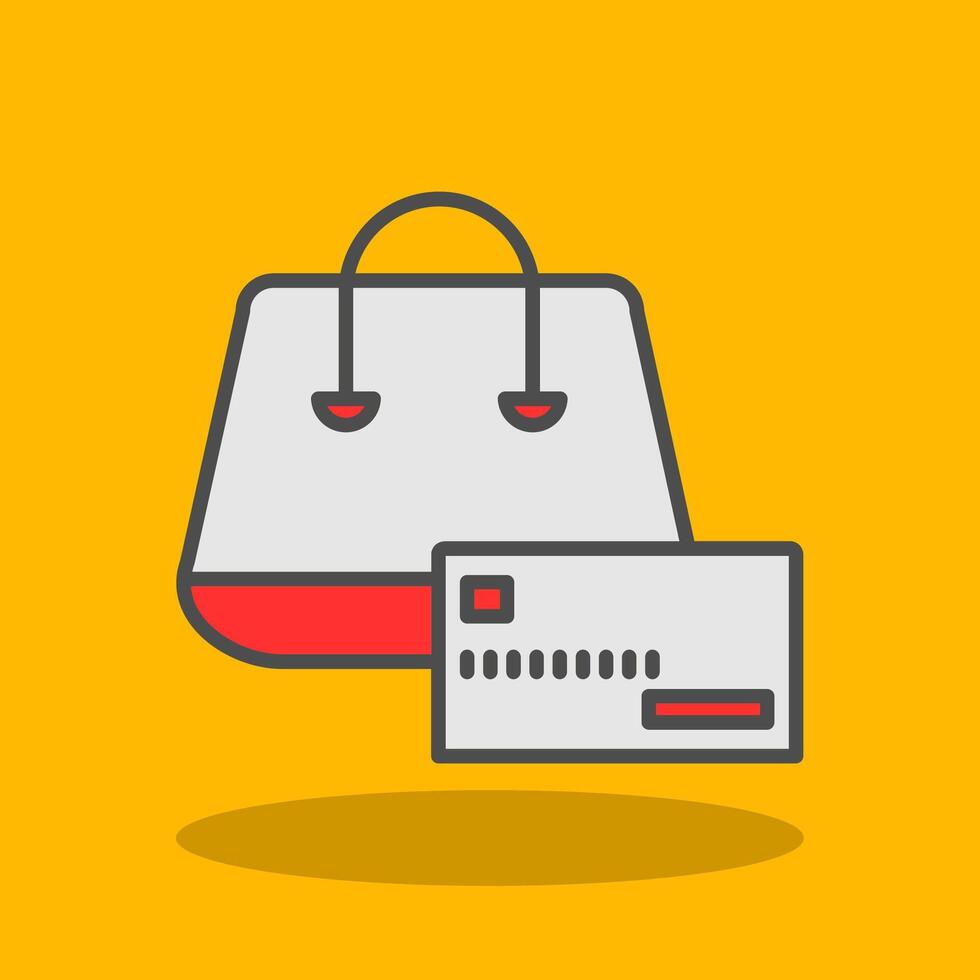 Buying On Credit Filled Shadow Icon vector