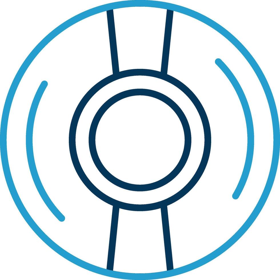 Cd Line Blue Two Color Icon vector