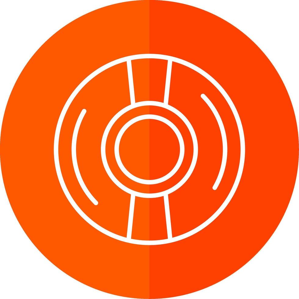Cd Line Yellow White Icon vector