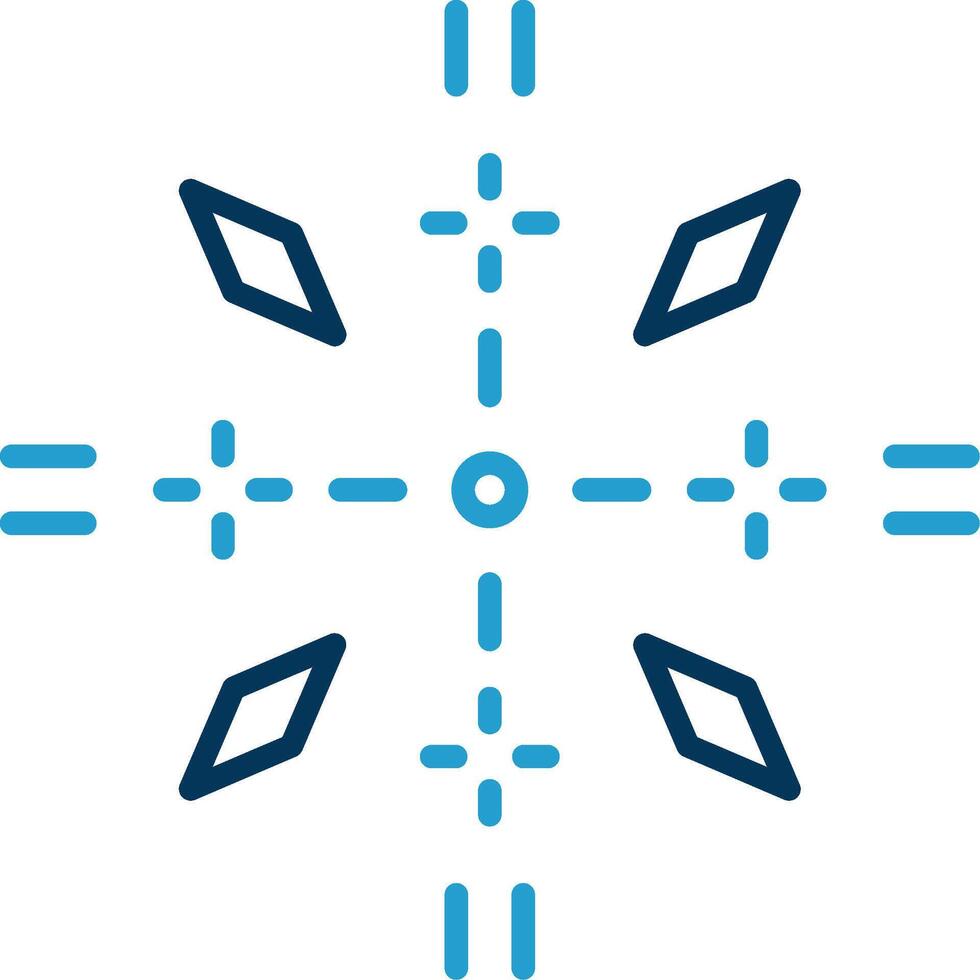 Firework Line Blue Two Color Icon vector