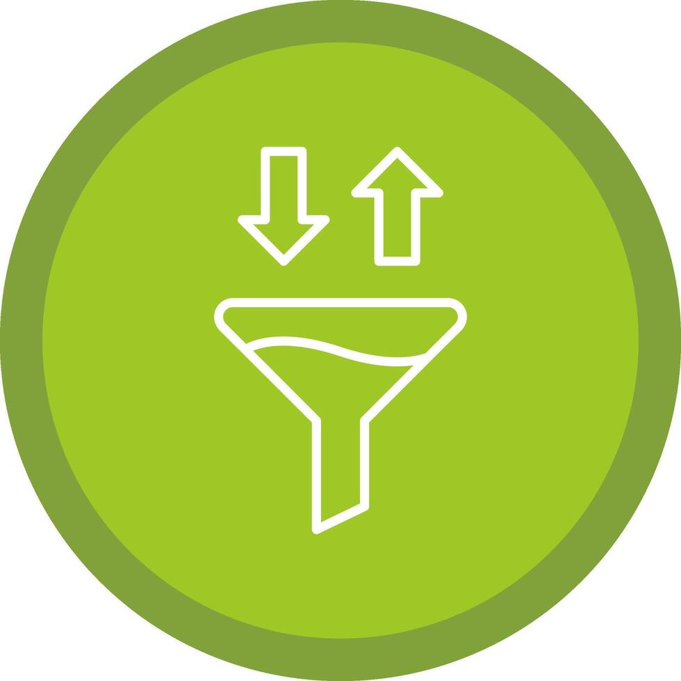 Funnel Line Multi Circle Icon vector