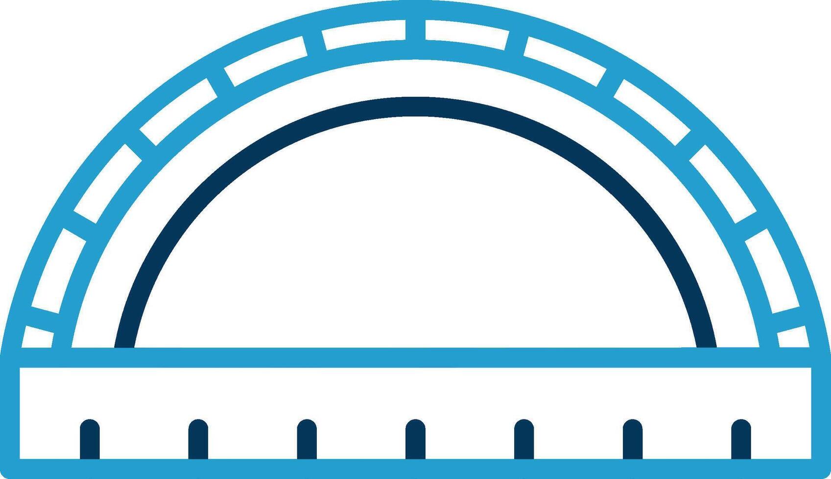 Ruler Line Blue Two Color Icon vector