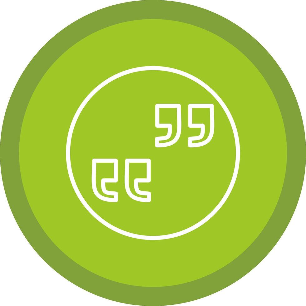Quote Line Multi Circle Icon vector