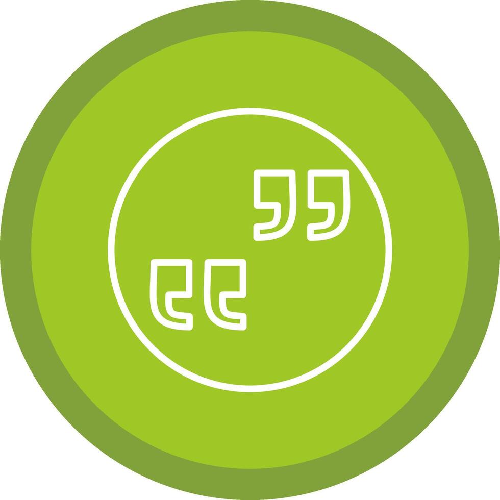 Quote Line Multi Circle Icon vector