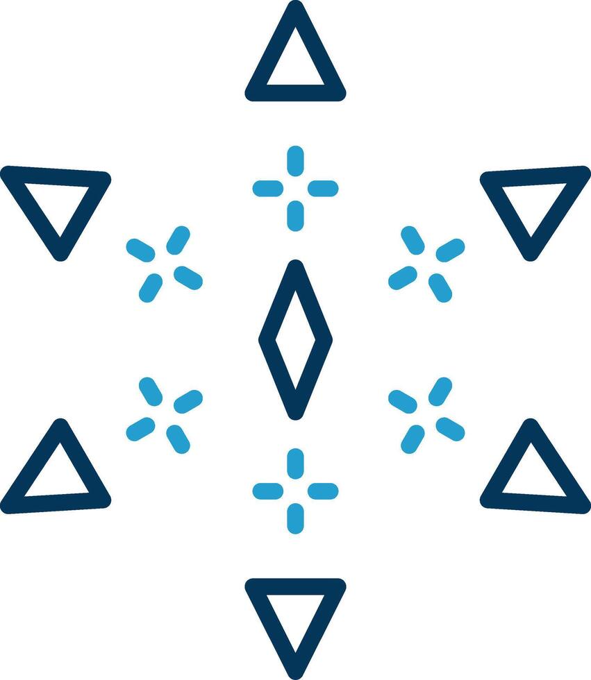 Firework Line Blue Two Color Icon vector