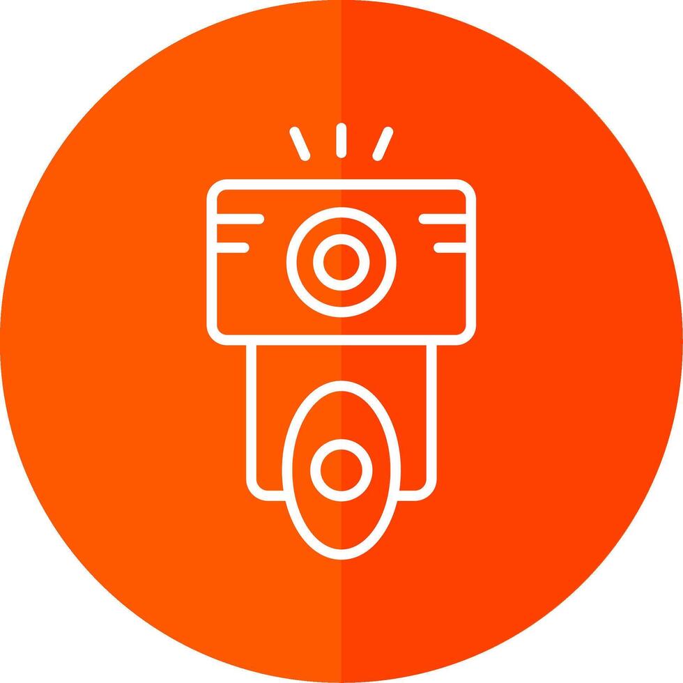 Camera Flash Line Yellow White Icon vector