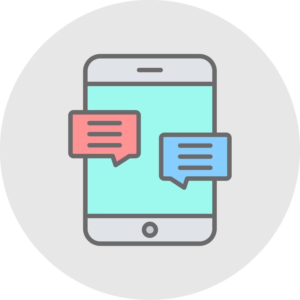 Chat Line Filled Light Icon vector