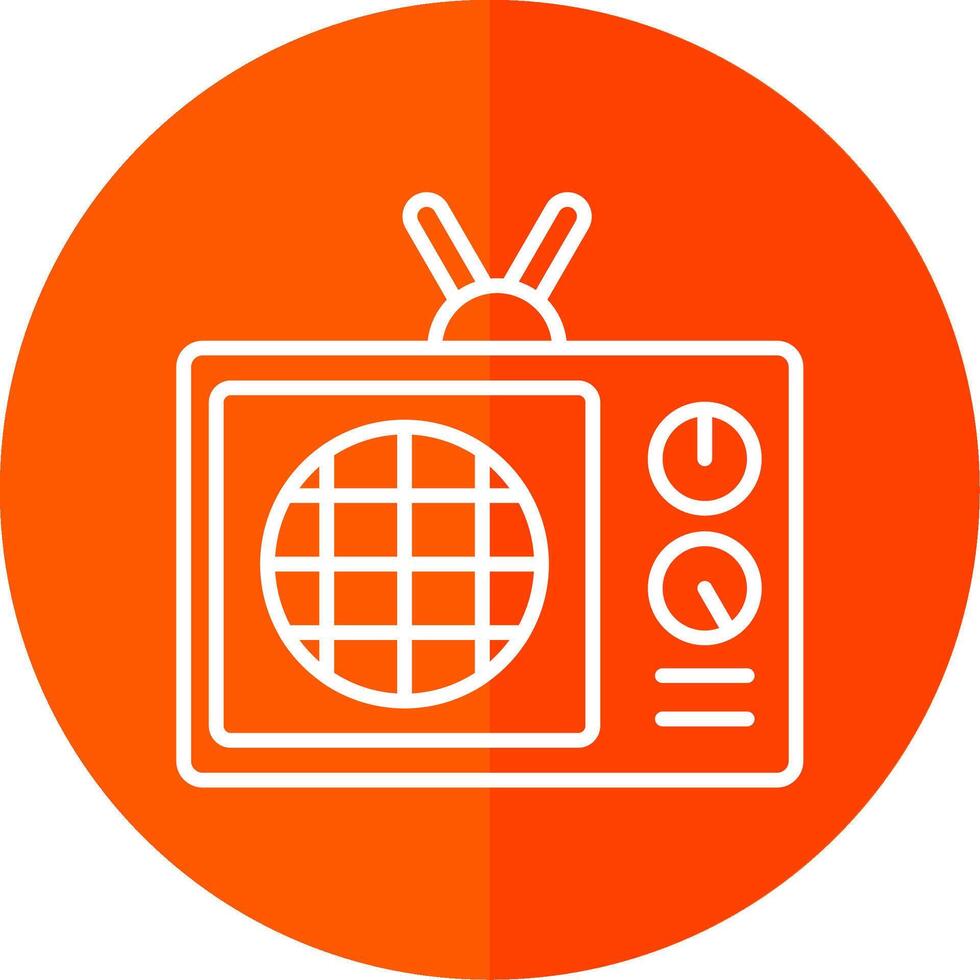 Radio Line Yellow White Icon vector