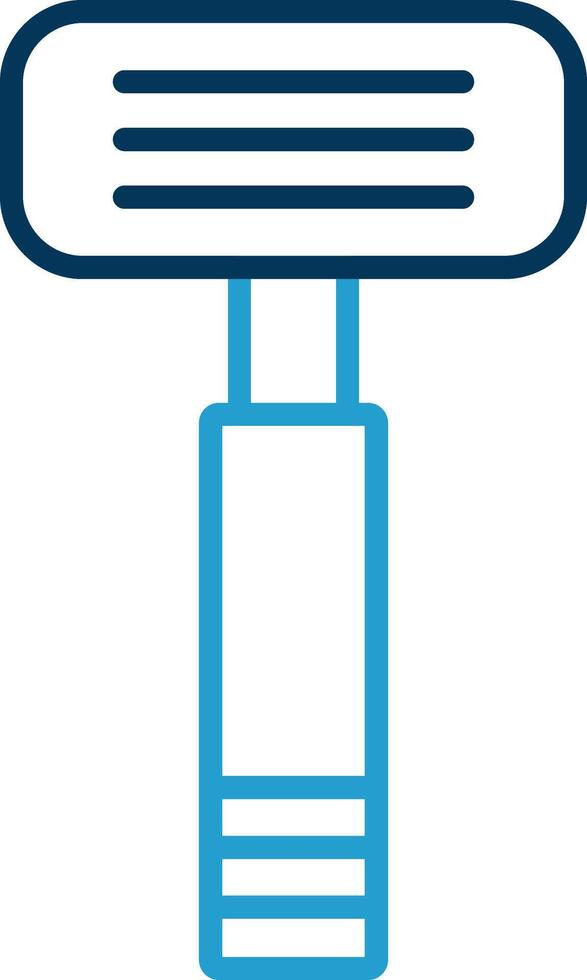 Razor Line Blue Two Color Icon vector