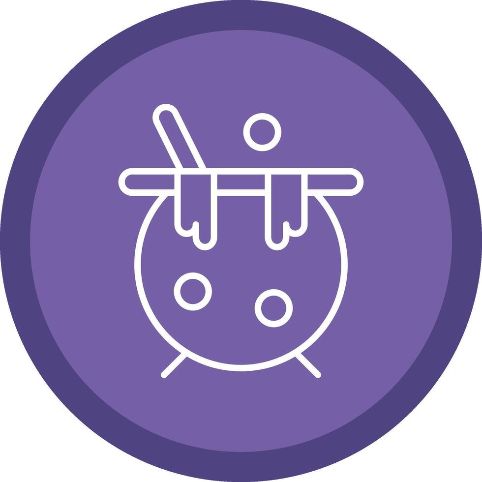 Cauldron Line Multi Circle Icon vector
