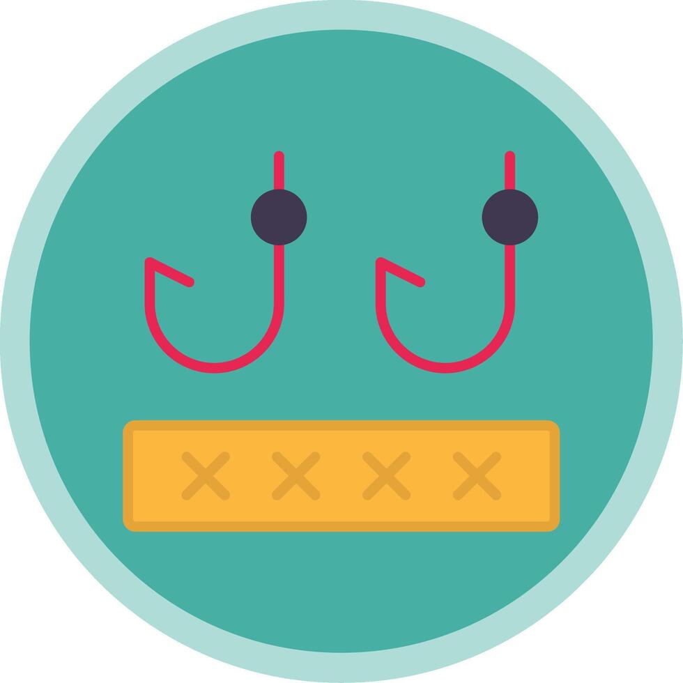 Phising Flat Multi Circle Icon vector