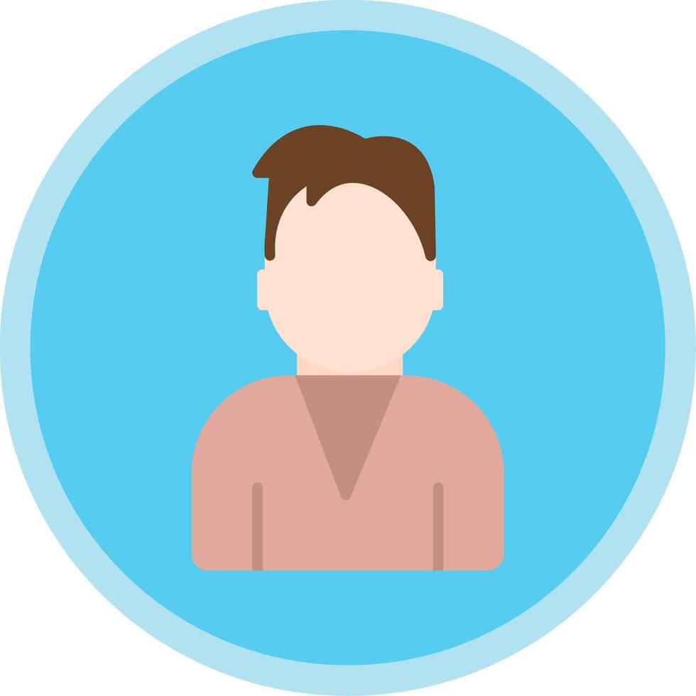 Person Avatar Flat Multi Circle Icon vector