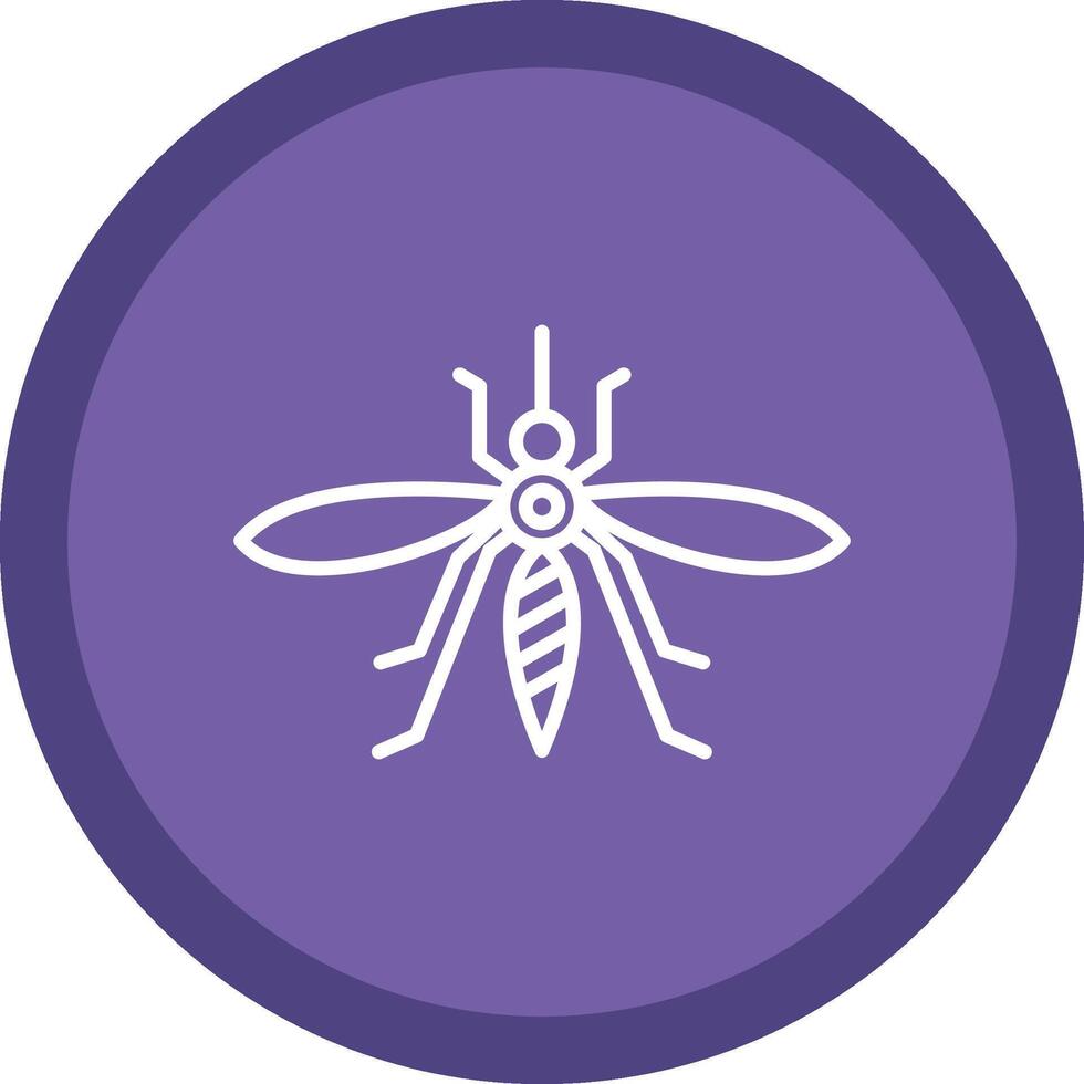 Mosquito Line Multi Circle Icon vector