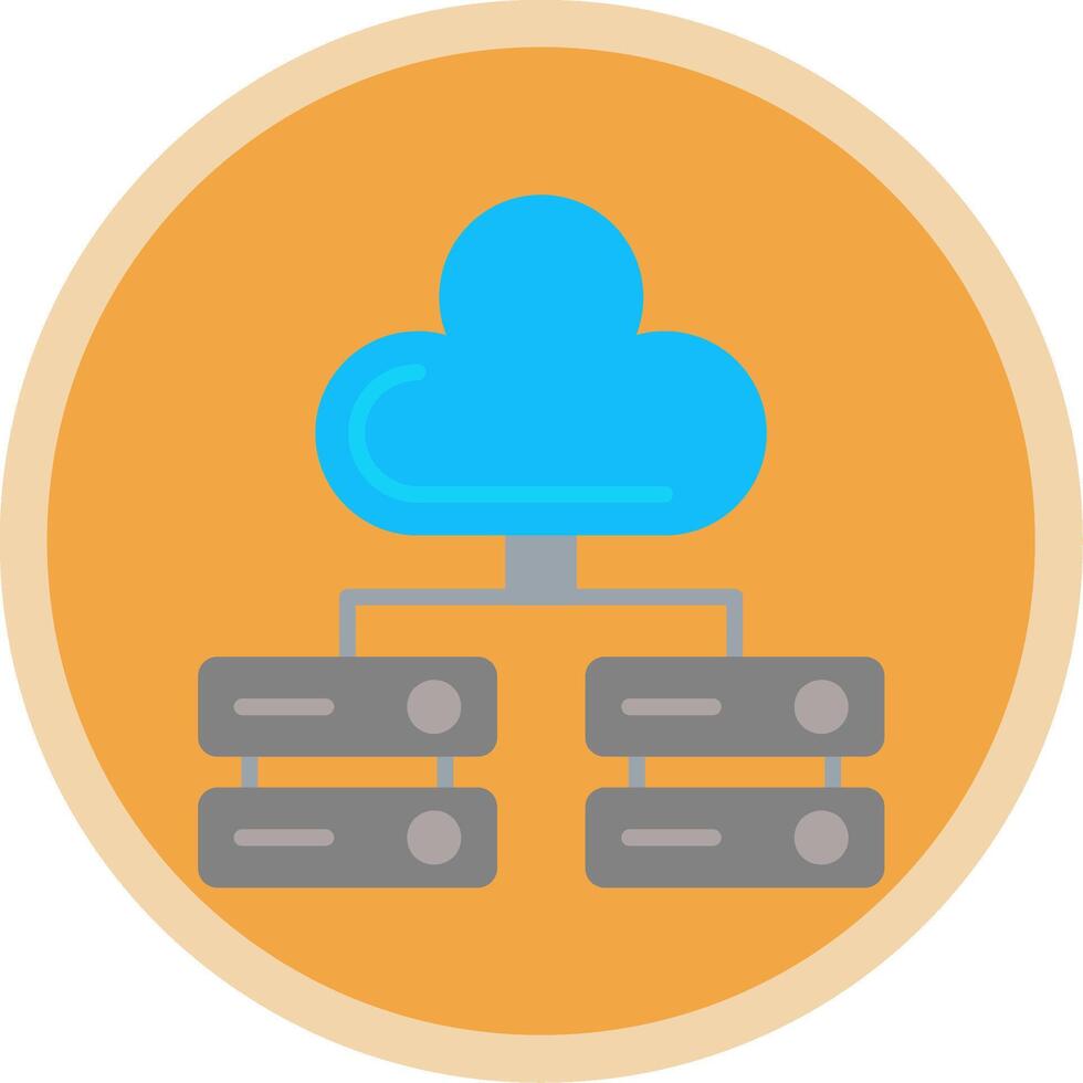 Big Data Flat Multi Circle Icon vector