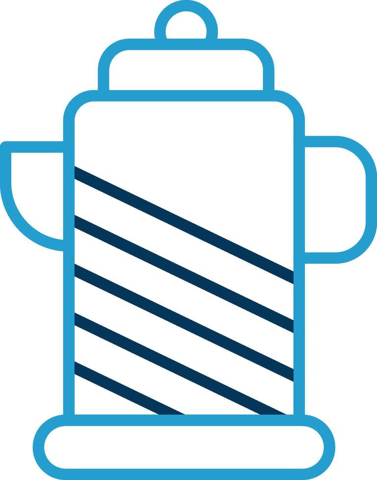 Kettle Line Blue Two Color Icon vector