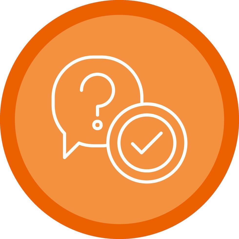 Question Line Multi Circle Icon vector